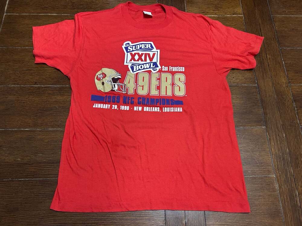 Vintage 1989 San Francisco 49ers Super Bowl XXIV NFC Champions T-Shirt